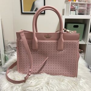 KATE SPADE — candace satchel pink bonnet